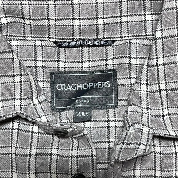 Craghoppers Men's Kiwi LS Check Flannel Shirt Small Gray - Picture 3 of 10